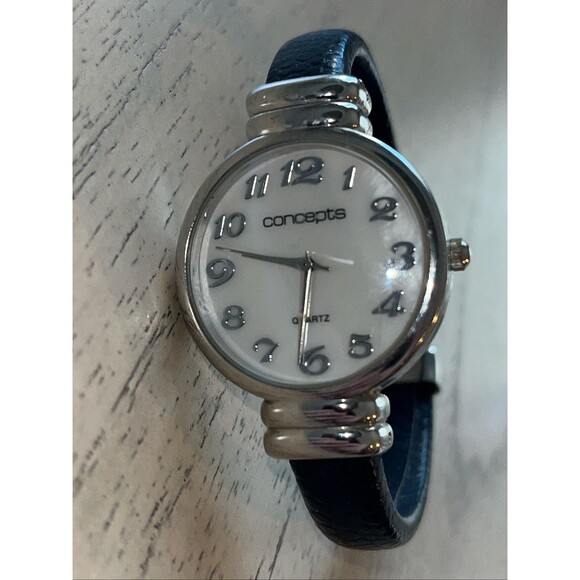 Concepts Accessories - Concepts Women's Quartz Analog Watch #36513 Black Cuff Bangle Band
